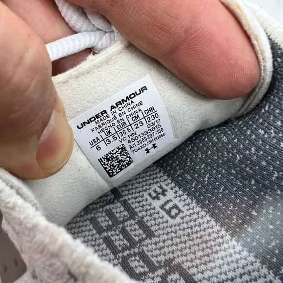 Under Armour Womens 6 Shoe SpeedForm Slingride Running Trainer White 3000397-100 - Picture 11 of 13